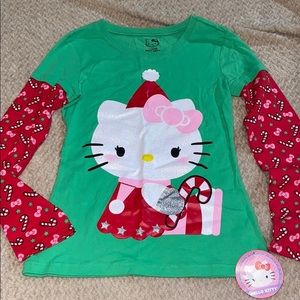 HELLO KITTY GIRLS CHRISTMAS SHIRT
